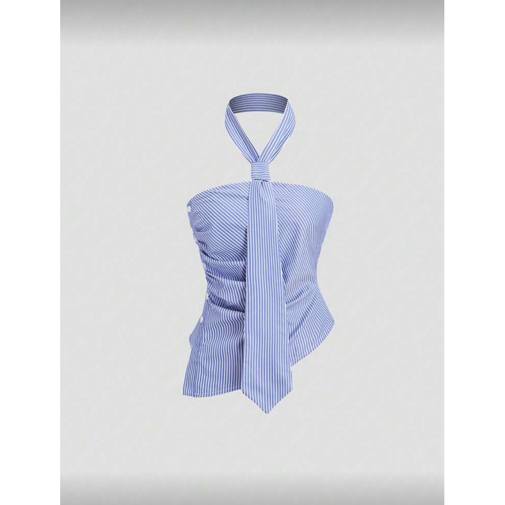 เสื้อครอปคล้องคอเนคไทด์