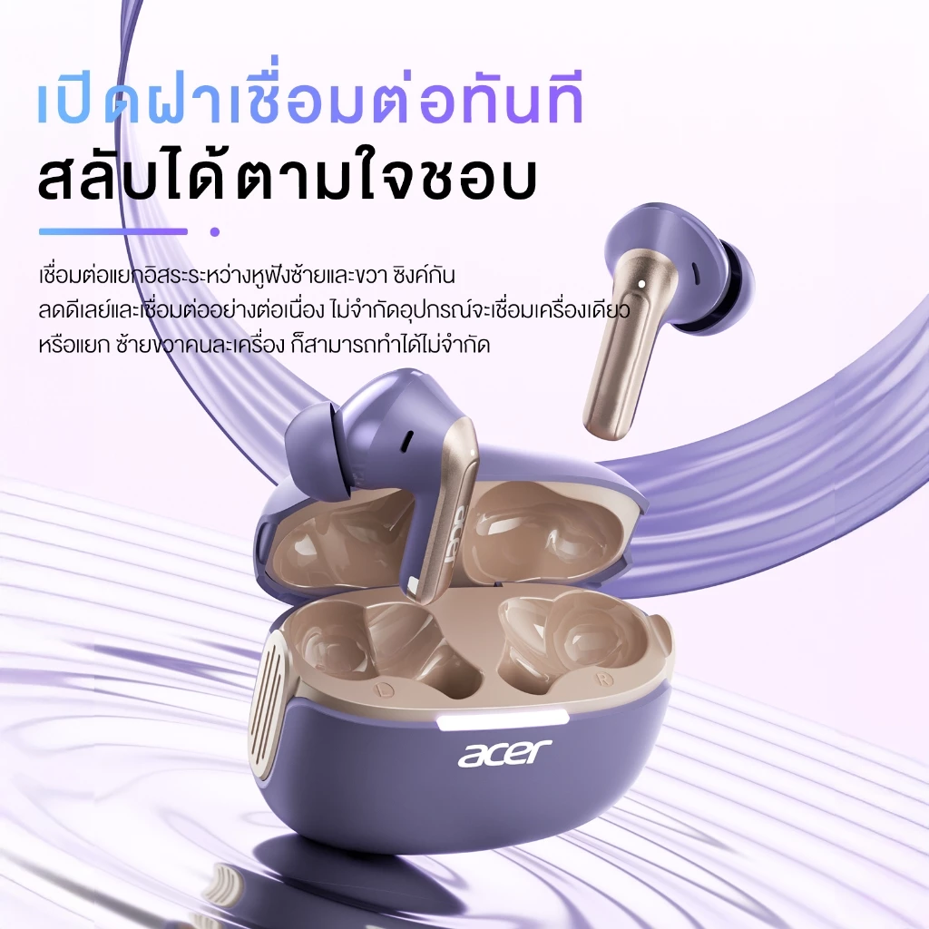 Acer AHR155 TWS หูฟัง Bluetooth มินิ เสียงดี เบสแน่น thumbnail 7