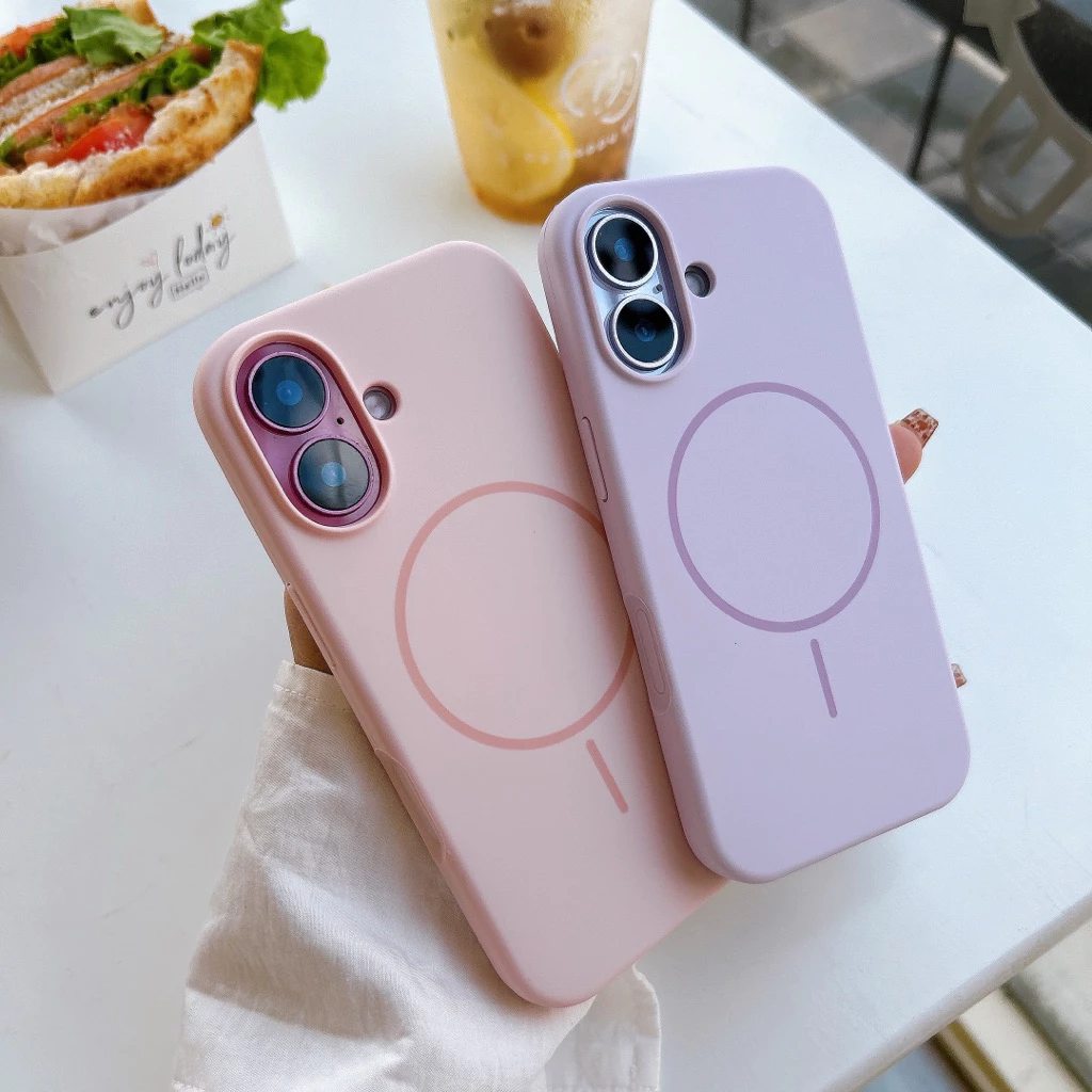 case 16 Pro max เคสซิลิโคน เคสชาร์จได้ for iphone17 เคสสีพื้น งานกำมะหยี่ ไอโฟน 17 11'12'13'14'15'16'PRO'MAX 16plus