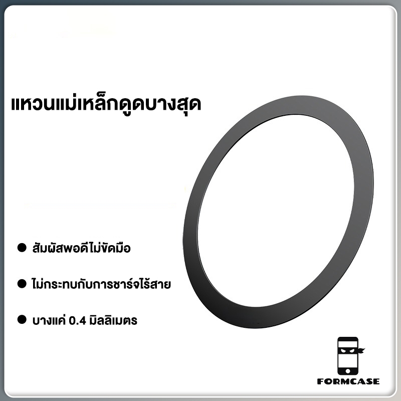 สําหรับ IPhone15 Pro Max 15 Plus สติกเกอร์โลหะรองรับเครื่องชาร์จไร้สายแผ่นโลหะเงาสําหรับ Magsafe แหวนแผ่นแม่เหล็ก