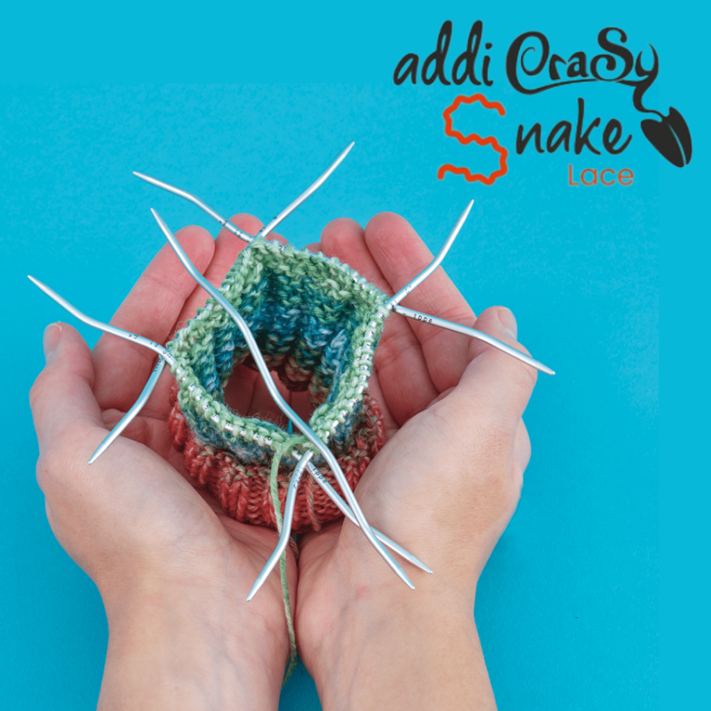 addi CraSySnake Lace double-pointed needles ไม้นิตเซ็ท 5 ชิ้น ดีไซน์ทรงคลื่น ปลายเรียวพิเศษ Made in Germany 🇩🇪 (203-2)