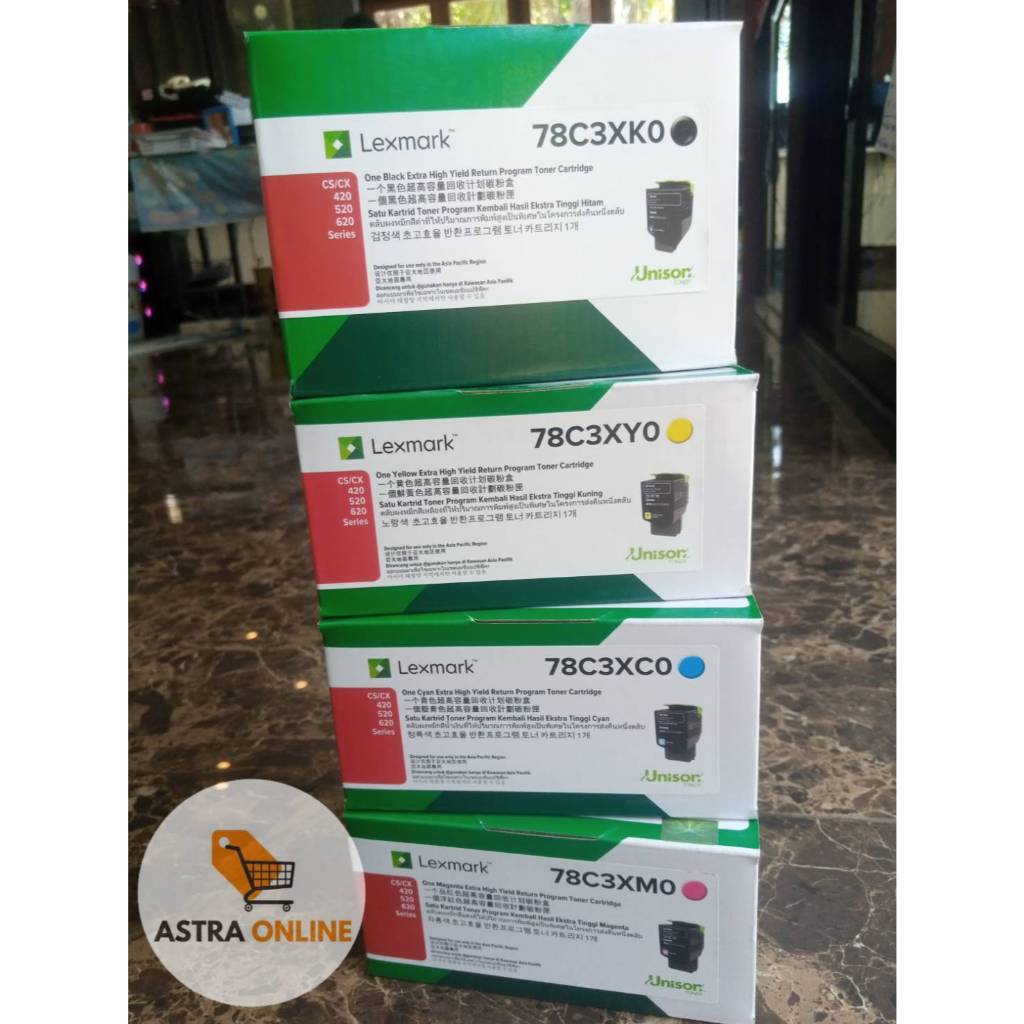 Lexmark 78C3XK0/ 78C3XC0/ 78C3XY0/ 78C3XM0 รับประกันของเเท้
