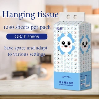 【4 แพ็ค คุ้มกว่า】ทิชชู่แขวน GB/T 20808 4 ชั้น 1280 แผ่น หนานุ่ม ซึมซับดี เยื่อไม้บริสุทธิ์ ปลอดภัย ใช้ได้ทุกวัน คุ้มค่า