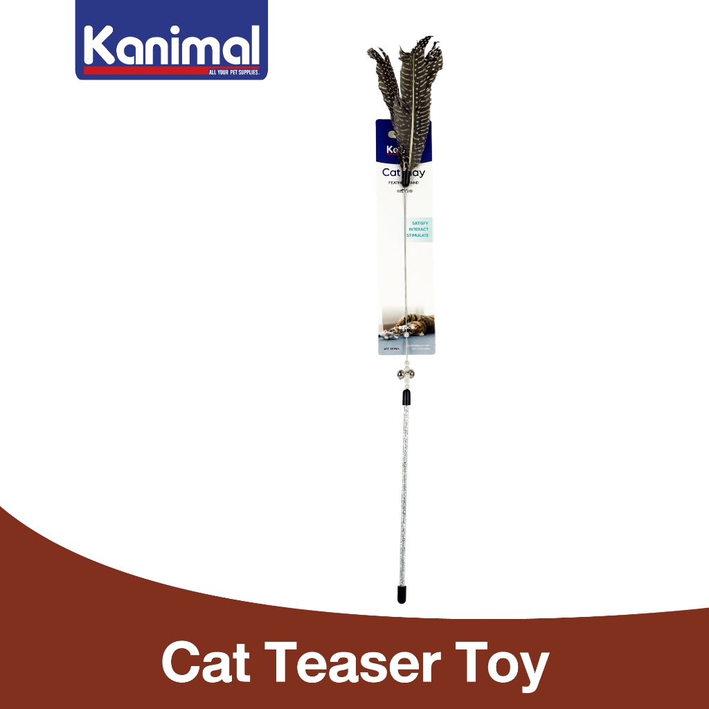[130966] Kanimal Feather Wand ไม้ล่อแมว (ขนนก) ของเล่นแมว ยาว 62 cm.