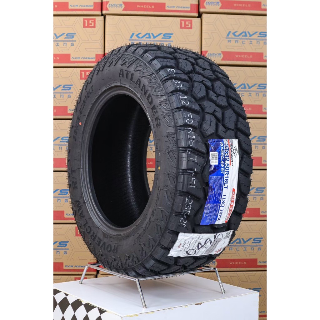 ยางขอบ18 33X12.50R18LT ปี 25 ATLANDER รุ่น ROVERCLAW RT ยางไทย