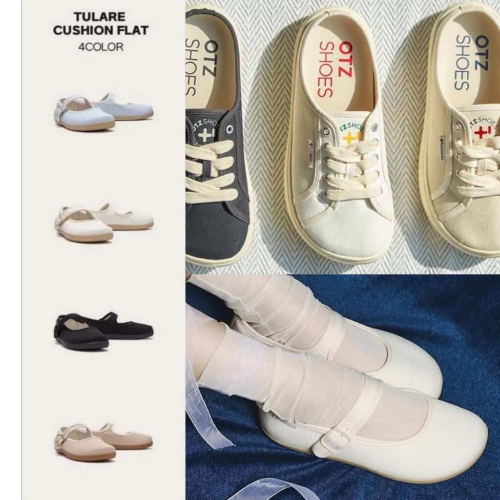 รองเท้าผ้าใบสุขภาพเปิดส้น แมรี่เจน Mary Jane แบรนด์ OTZ SHOES Size 37-38