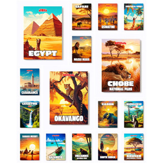 แม่เหล็กติดตู้เย็น แอฟริกา Africa 2x3 นิ้ว ของฝาก ของที่ระลึ…