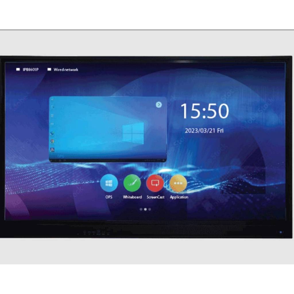 จอสัมผัส Hoshi สำหรับประชุม/เรียน 4K ขนาด 75” i-Pro Board IPB7513P Android 13 RAM16GB ROM256GB