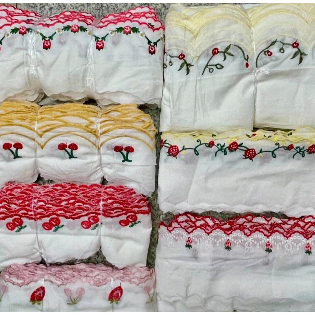 คอทต้อน ขอบลาย หน้ากว้าง 8-9cm