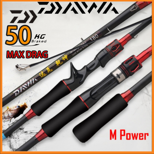 DAIWA คันเบ็ดราคาถูกปั่น/หล่อคันเบ็ดตกปลา 2 ส่วนพร้อมที่จับ EVA สำหรับตกปลาเบสตกปลากล 1.65M-2.7M Rod
