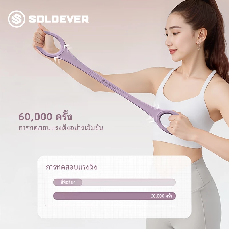 SOLOEVER ยางยืดออกกำลังกาย แถบแรงต้าน โยคะ พิลาทิส thumbnail 7
