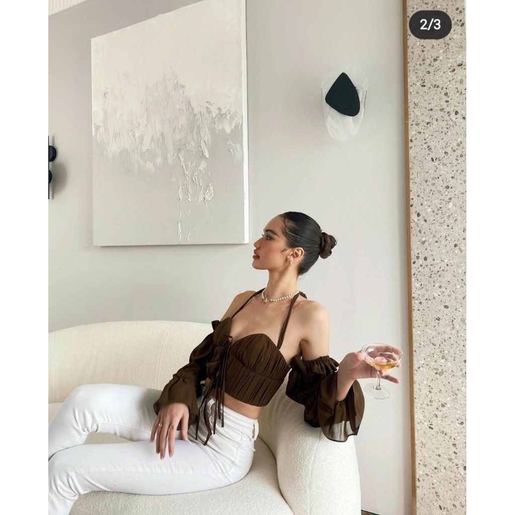 PUNCHITA 🌷EILEEN CROP TOP SZ.S⚘️