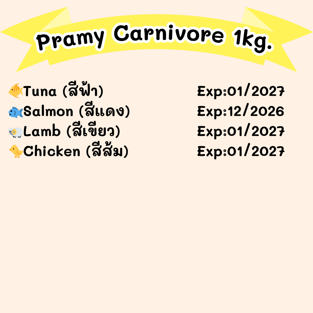 Pramy Carnivore อาหารเม็ดแมวพรามี่ คาร์นิวอร์ สูตรเน้นเนื้อแท้ ขนาด800g-1kg. รูปที่ 7