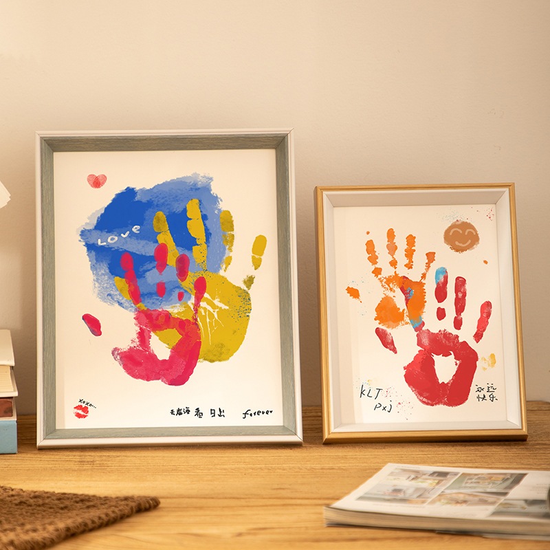 💖ของขวัญคู่รัก! 🖼️กรอบรูปพิมพ์มือ DIY ระบายสี ใส่กรอบง่าย | ของขวัญวัน Valentine วัันครบรอบ | ส่งฟรี 🎁พร้อมของแถม - รูปที่ 3