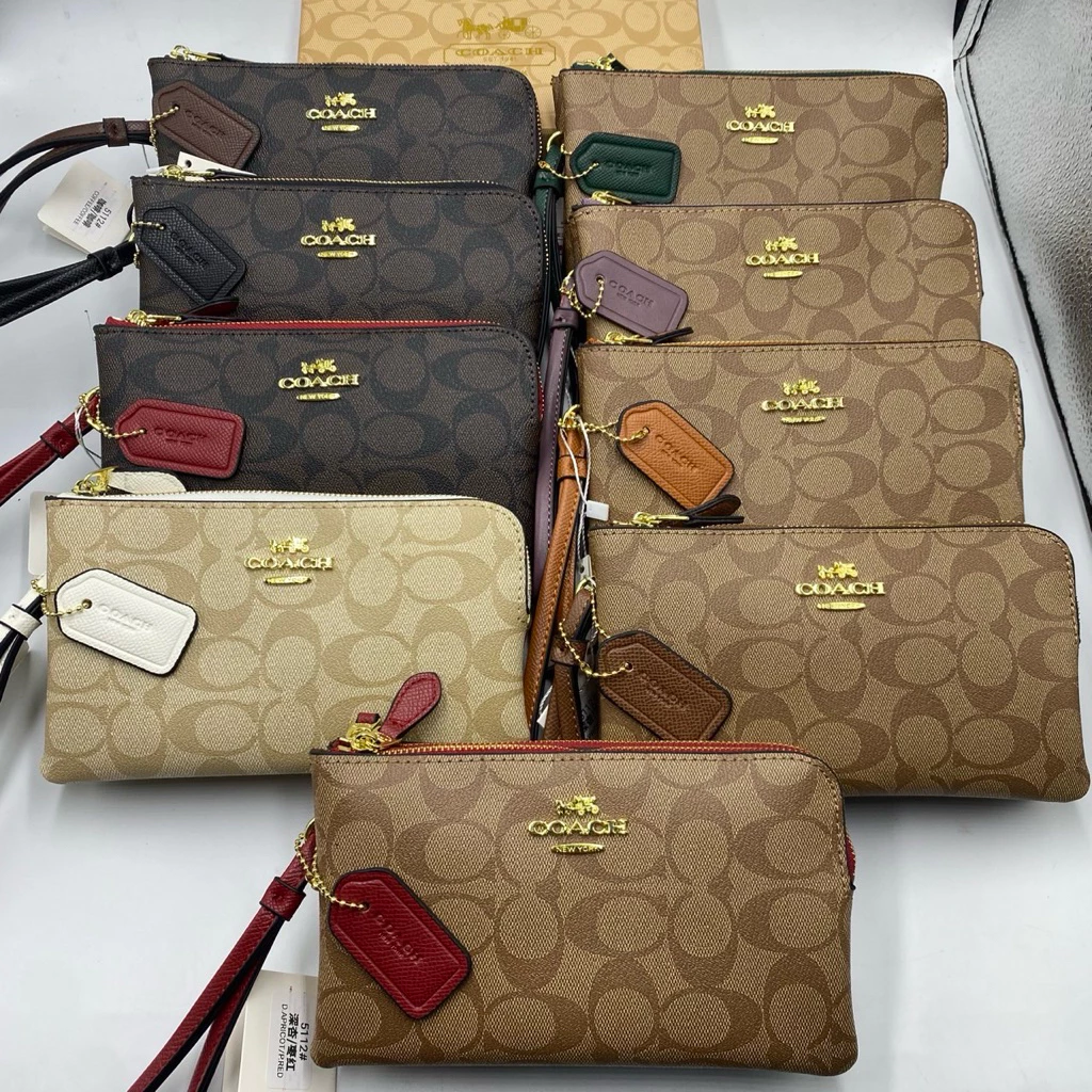 กระเป๋าคล้องมือ สองซิบสองช่อง ขนาด 7.5 นิ้วใส่โทรศัพท์ได้งานสวยมีพร้อมส่ง