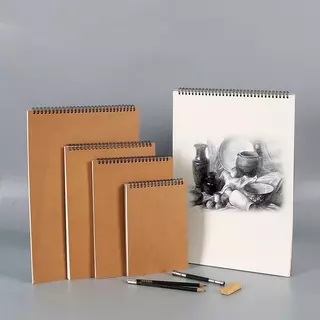 สมุดสเก็ตช์ 60 หน้า 160gsm A5/16K/A4/8K สมุดวาดรูปแบบเกลียว สมุดวาดภาพ สำหรับทุกคน อุปกรณ์การเรียน