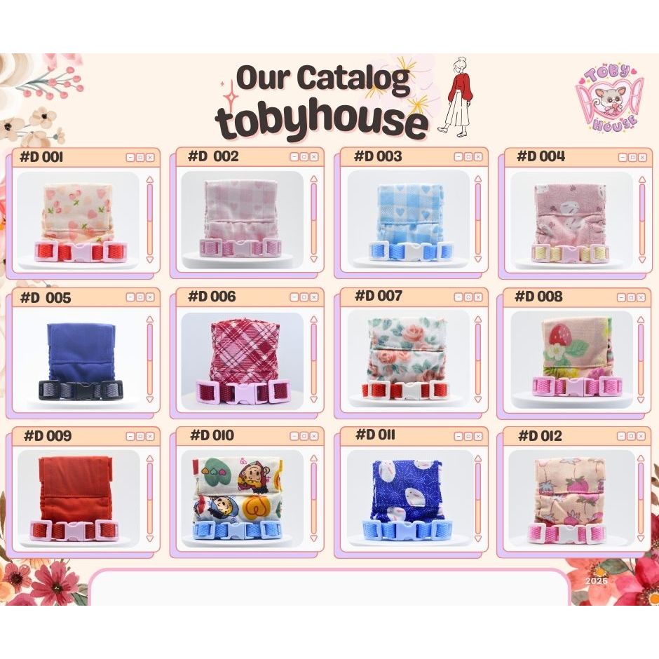Tobyhouse แพมเพิดลายลิงจิ๋ว มาโมเสต/บุชเบบี้ นุ่มสบาย ใส่นอน ใส่เล่น ระบายอากาศ (รหัส D001-024)