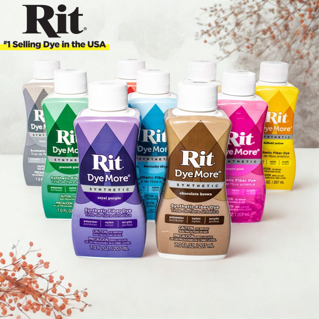 Rit DyeMore สีย้อมผ้าโพลีเอสเตอร์และใยสังเคราะห์ 207ml – สีสด ทนนาน Made in USA