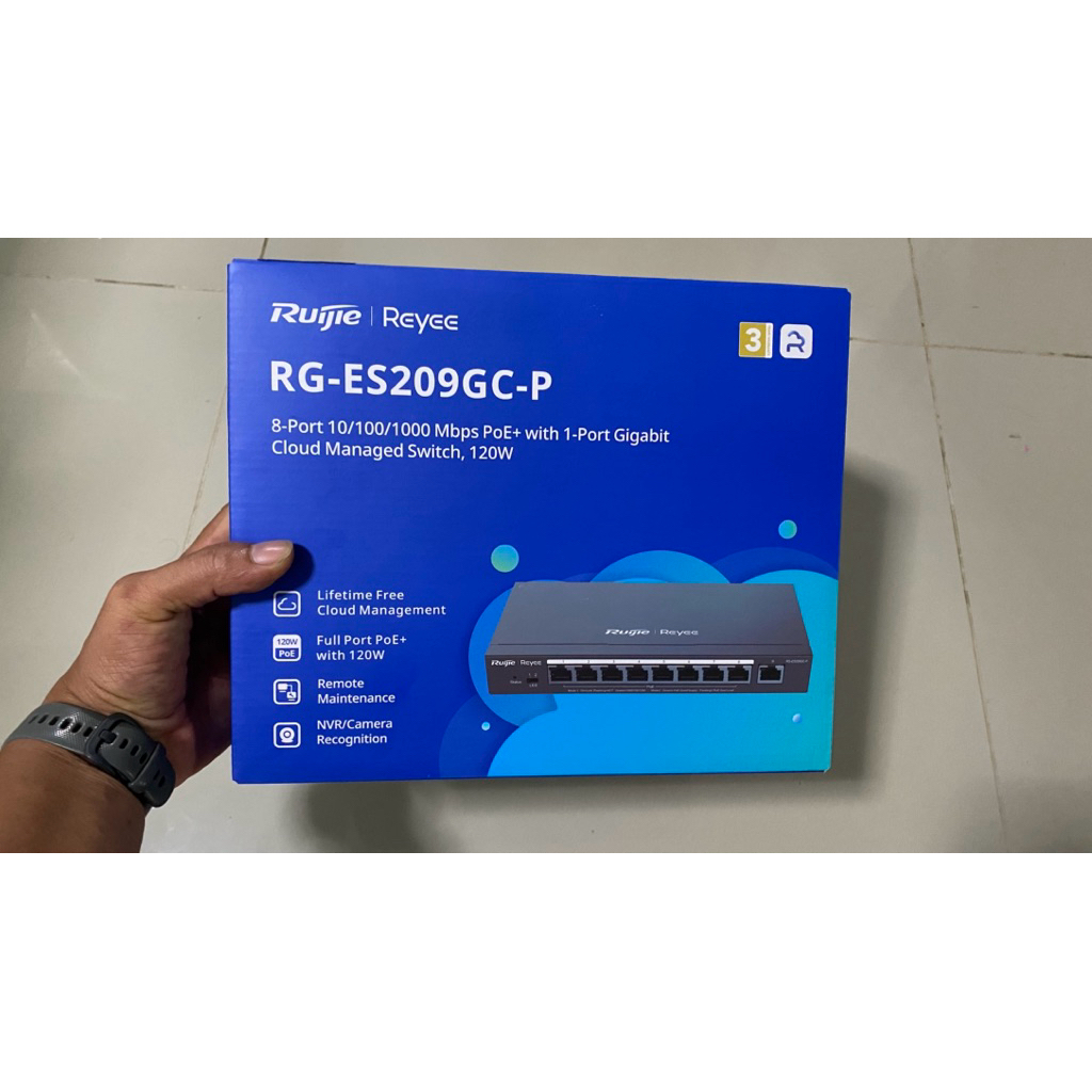 RG-ES209GC-P, สวิทช์จัดการผ่านคลาวด์อัจฉริยะกิกะบิต PoE 9 พอร์ต