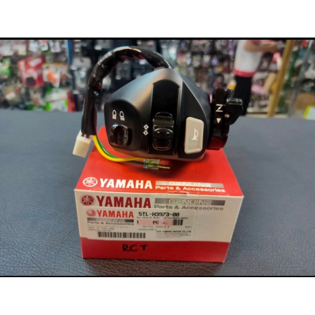 สวิทช์แฮนด์ แท้ ข้างซ้าย MIO-115 2003-2006  5TL-H3973-00 ( โช้คแบบสาย )   YAMAHA 1 ชิ้น