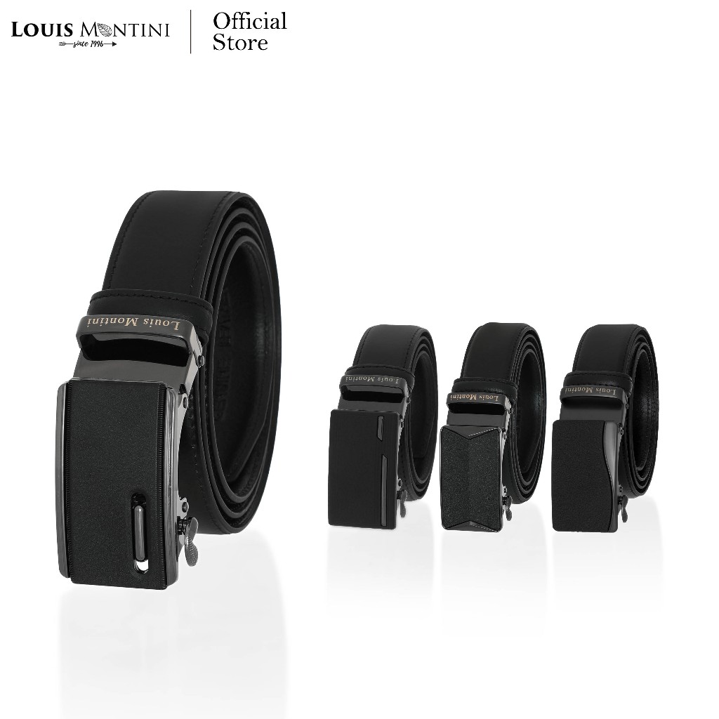 [ส่งด่วนฟรี] Louis Montini (VICTORY CLASSIC) เข็มขัดผู้ชาย Men Belt หนังวัวแท้หัวออโต้เมติก MGN405