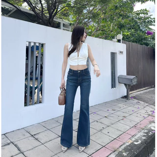 ยีนส์SARAN SR7018 กางเกงยีนส์ทรงขาม้า