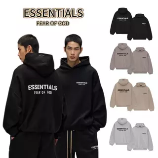 ส่วนลด 50 % Fear of God Essentials Hoodie FW24 Hoodie Holiday Core เสื้อฮู้ด Logo ยาง โอเวอร์ไซส์ เนื้อผ้าดี