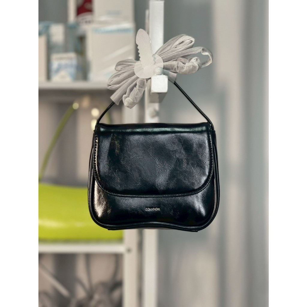 Stand Oil Cookie Bag - 쿠키백 (Black, Red, Brown, Blue, Silver, Cream, Baby Pink)