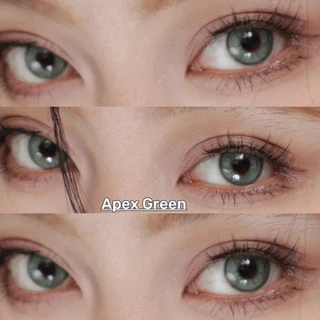คอนแทคเลนส์ Midroo เลนส์ค่าสายตาสั้น 0.00-4.00 Apex Green/Grey-14.2mm รายเดือน ฟิวลูกครึ่ง เลนส์
