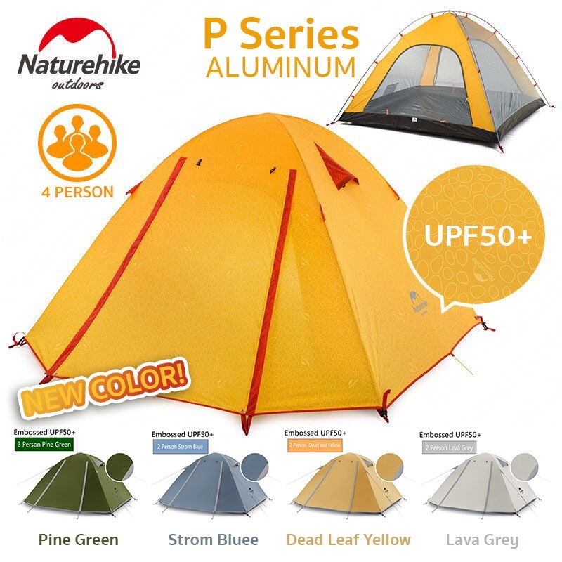 เต็นท์ Naturehike P Series  Aluminum Poles Tent (Graphic) 2-4 Persons (สำหรับ 2-4 คน)