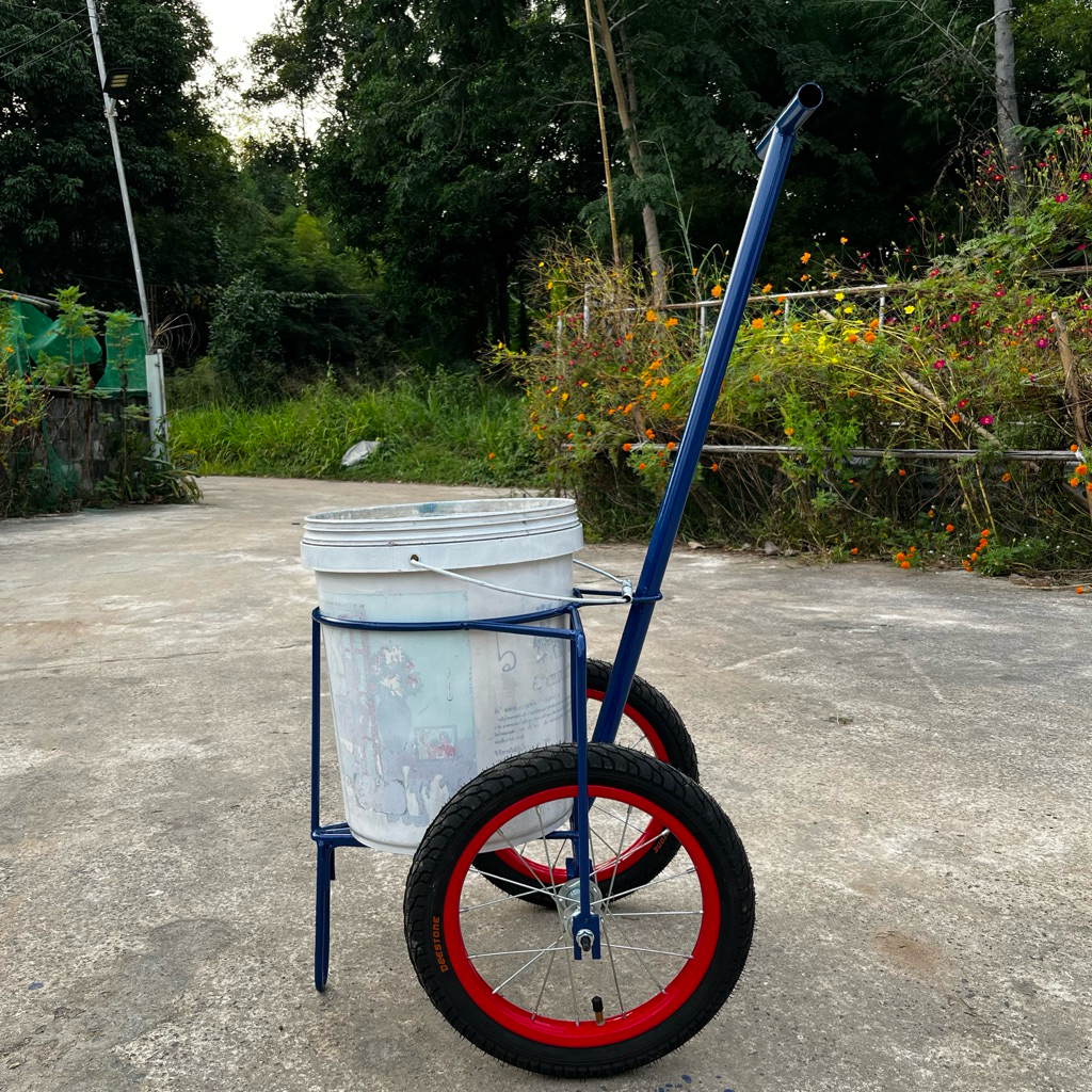 รถเข็นเก็บยางพารา แบบถังสี ราคาถูก Shopee Lazada