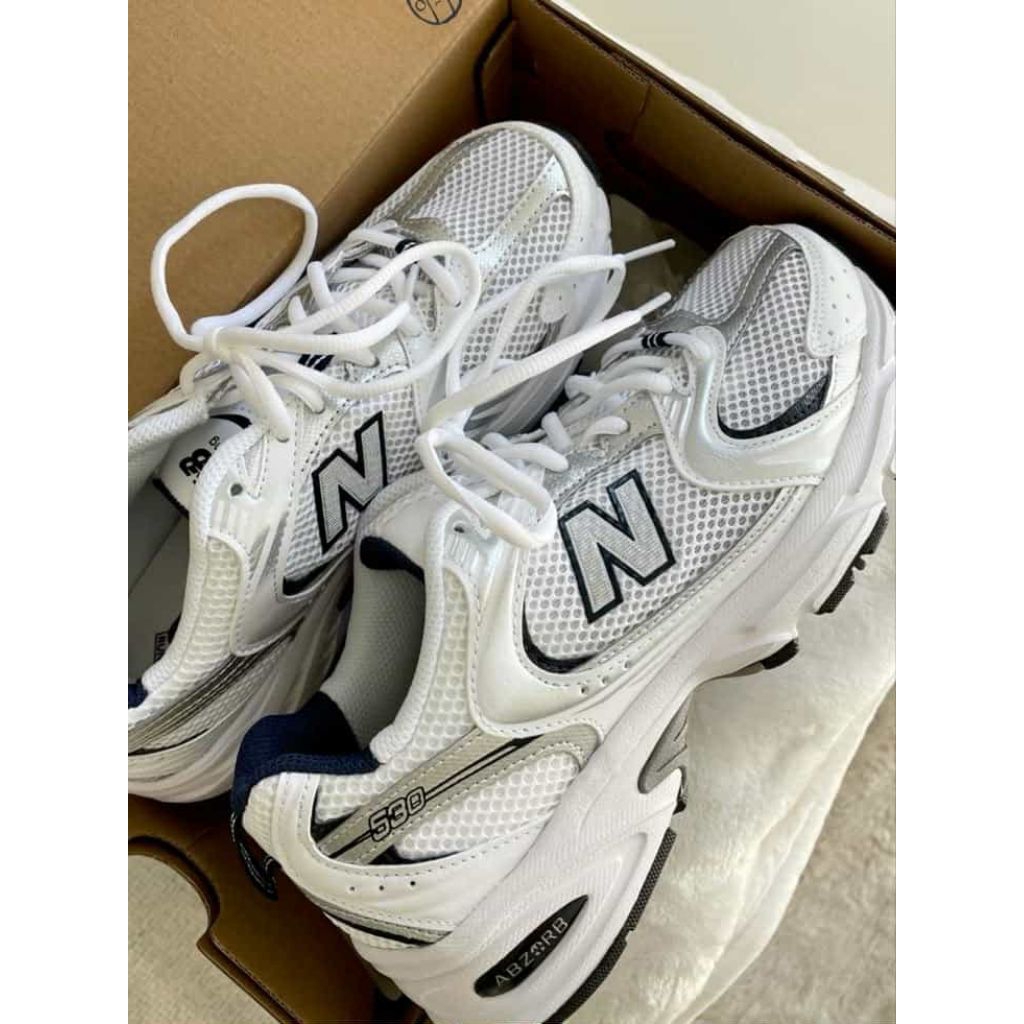 รองเท้า New Balance 530 white Silver Navy | ของแท้มือสอง