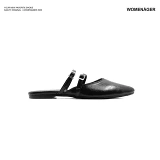 womenager - Railey Original สี Black รองเท้าหัวแหลมเปิดส้น
