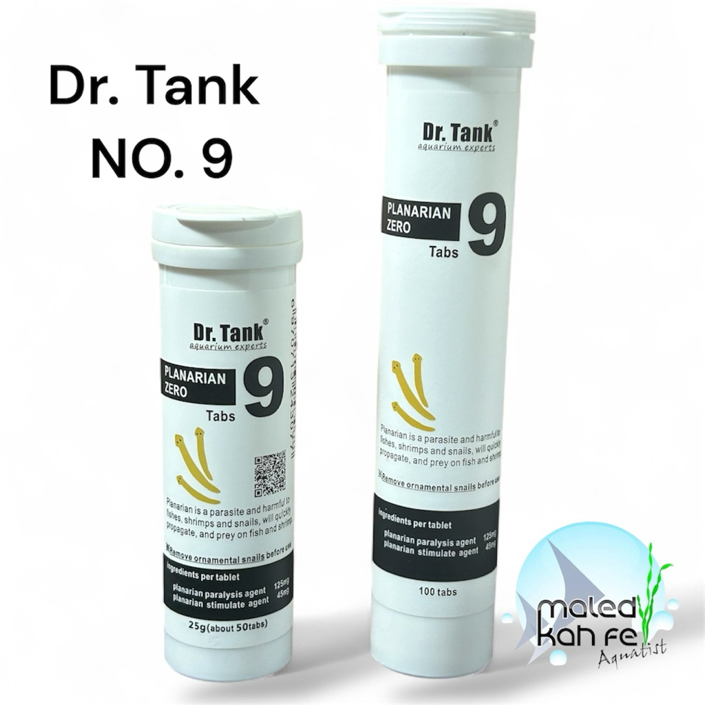 (Lot ใหม่ EXP 2028) ผลิตภัณฑ์ #9 Dr.Tank เบอร์ 9 Planarian Zero number 9 ขวดบรรจุ 50 /100 เม็ด planaria ตู้ปลา ไม้น้ำ