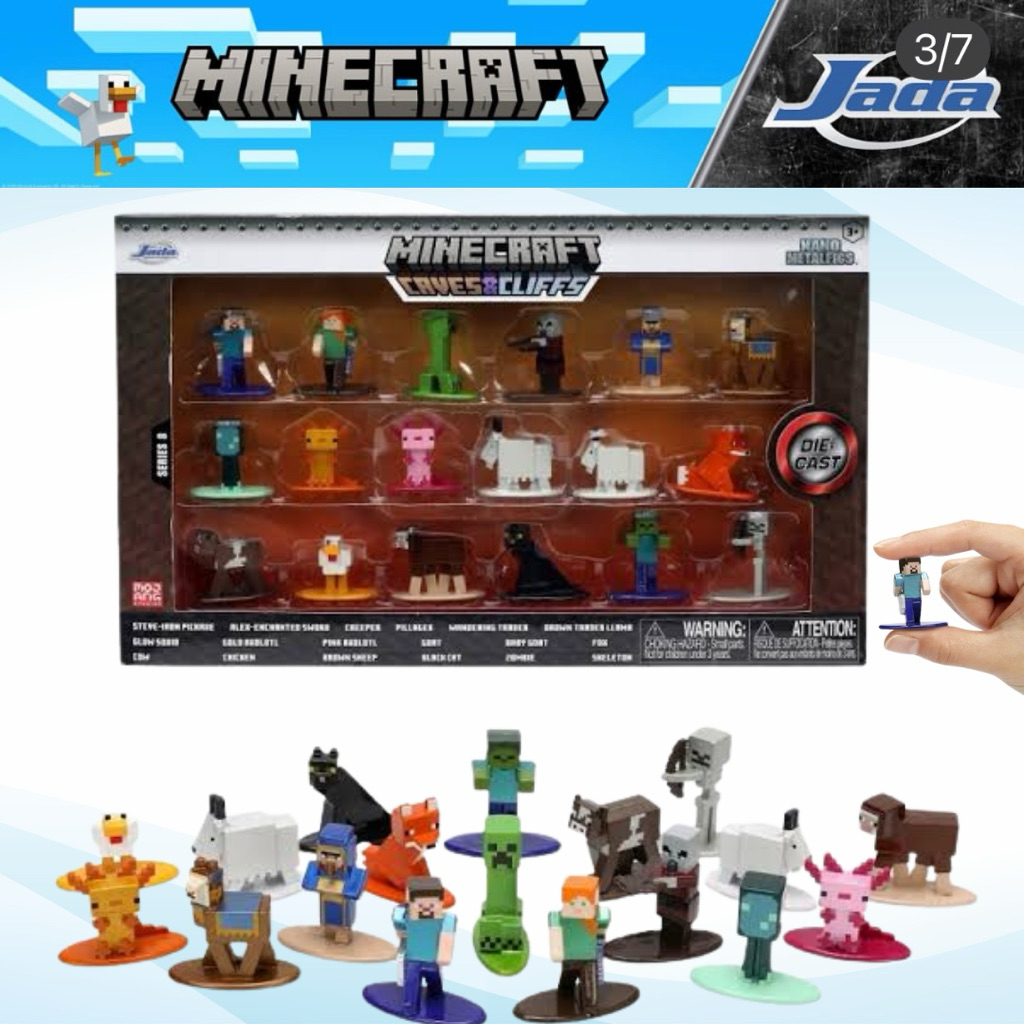 XL Minecraft Metal Nanofigures Jada Toys 18-pack Series 8