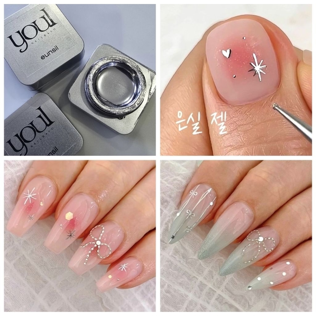 สีเจลแบบกระปุก Doi🇰🇷 Eunsil Metallic Liner gel 5g. ทำงานเพ้นท์เล็บลายเส้น โดอิ ของแท้จากเกาหลี