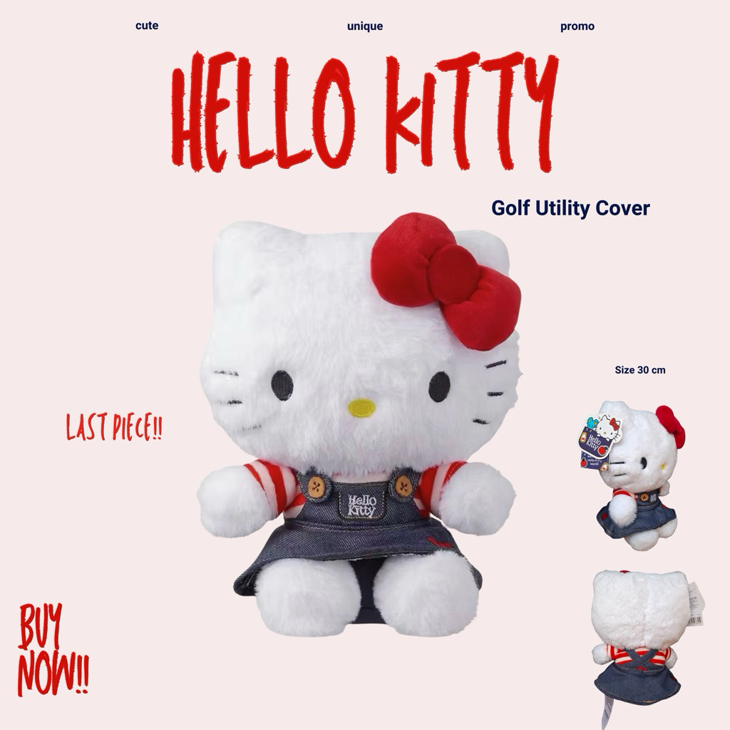 ( พร้อมส่ง ) Hello Kitty คิตตี้ ตุ๊กตาสวมไม้กอล์ฟ Golf Utility Head Cover
