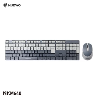 GAMING NUBWO NKM640 KEYBOARD + MOUSE WIRELESS 2.4G Silent คีย์บอร์ด + เมาส์ไร้สายเสียงเงียบ ฟรีซิลิโคนกันฝุ่น