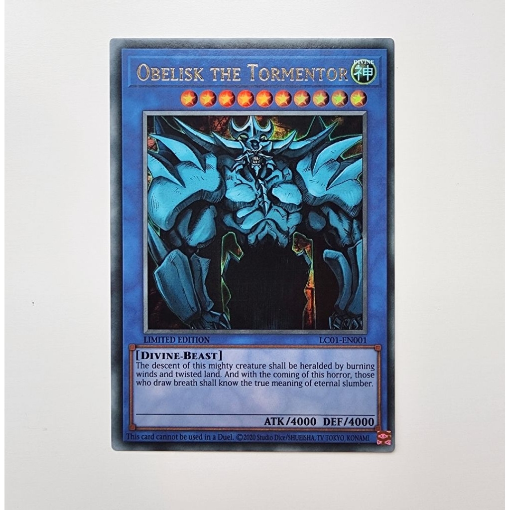 Konami Yugioh การ์ดยูกิ ลิขสิทธิ์แท้ ภาษาอังกฤษ Obelisk ระดับ : Ultra Rare รหัส LC01-EN001