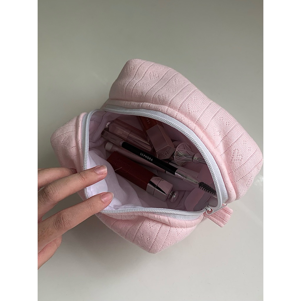 rina rina - hearteyes makeup bag (10*18*11 cm.)