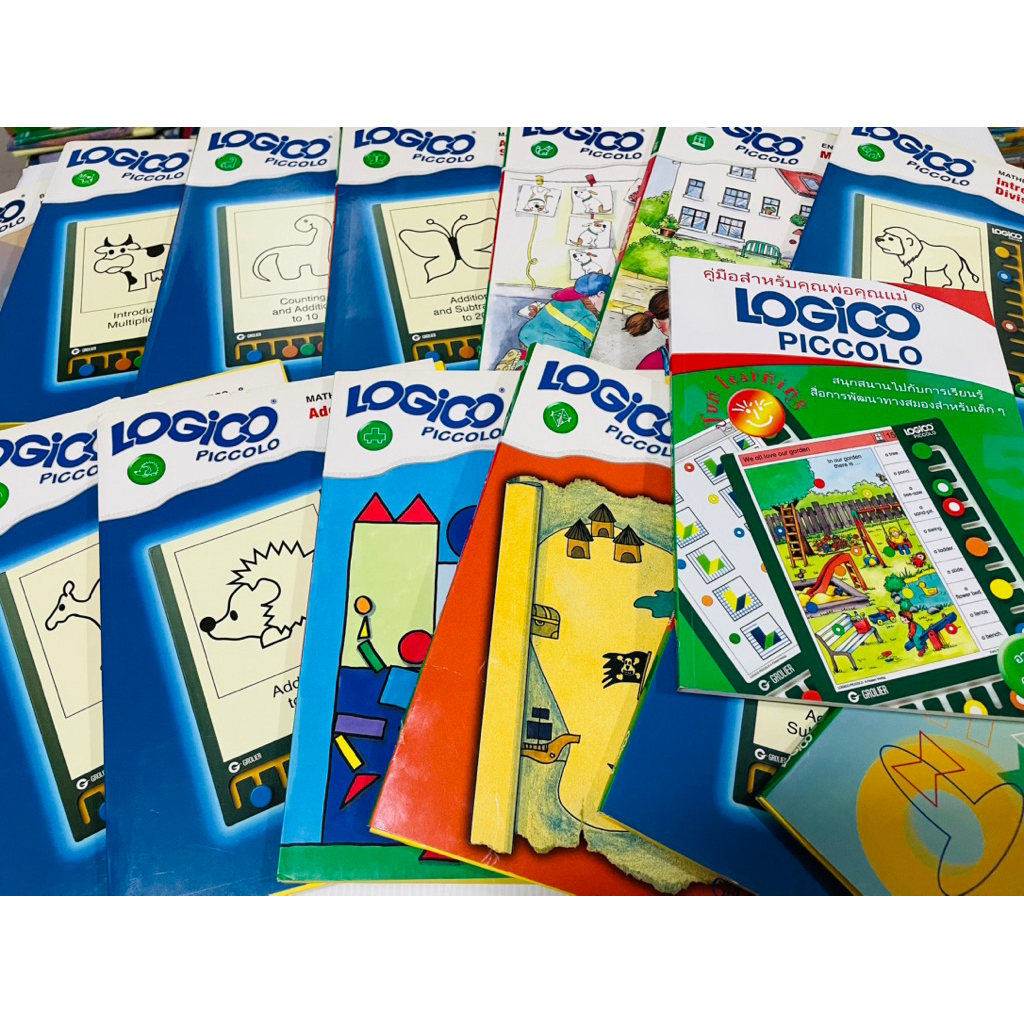 สภาพดี แบบฝึก ชุดกิจกรรมเด็ก Logico Piccolo 15 เล่ม+คู่มือ 1 เล่ม รวม 16 เล่ม 2,280  บาท