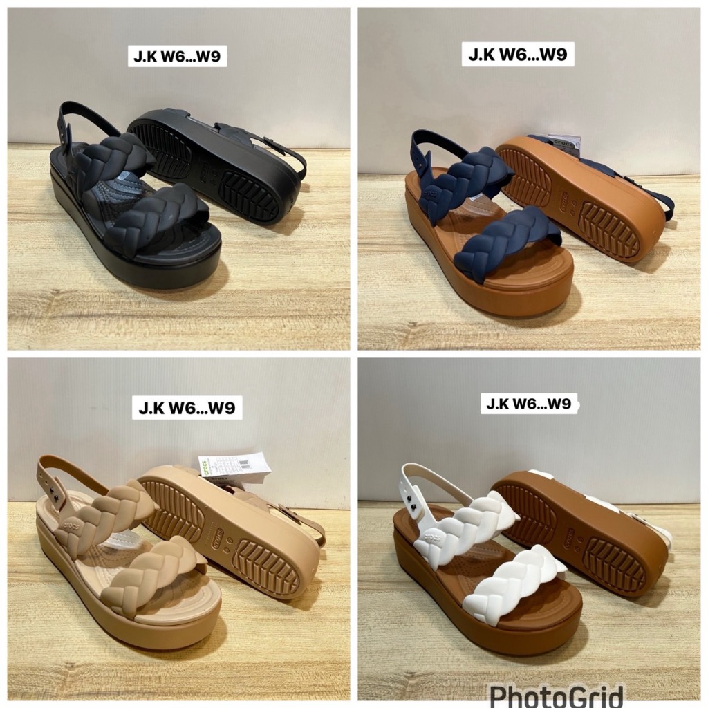 🔥New 2025🔥 รองเท้าแตะ Cro*s Brooklyn Women Wedge Sandal ใส่สบายสำหรับผู้หญิง Sz W6---W9