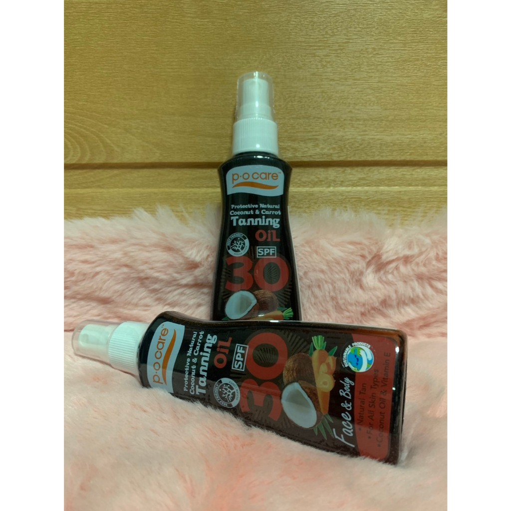 Pocare natural coconut tanning oil spf 30 80ml spray กันแดดผิวสีแทน น้ำมันมะพร้าว 1ขวด