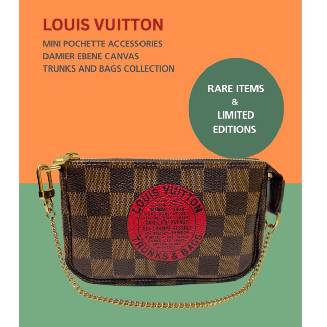 Louis Vuitton  Mini Pochette Accessories Damier Ebene Canvas Trunks And Bags Collection