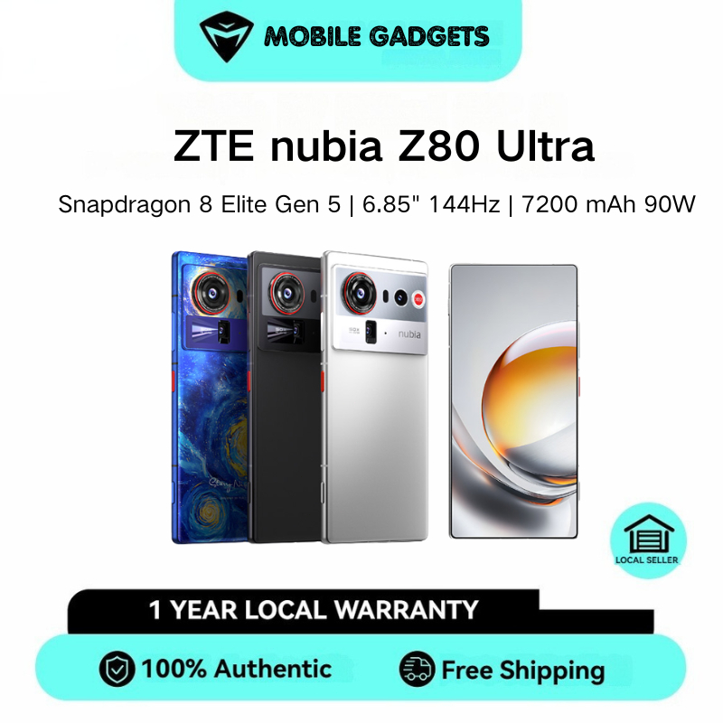 Global rom nubia Z80 Ultra | Snapdragon 8 Elite Gen 5 (3 nm) | 6.85" 144Hz 1216 x 2688 pixels | 7200