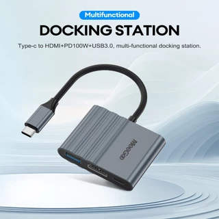 MEEGOO อะแดปเตอร์ USBcเป็นHDMI สายขยายพอร์ต3in1 USB3.0 HDMI PD เสียบและเล่น สำหรับMacbook โทรทัศน์