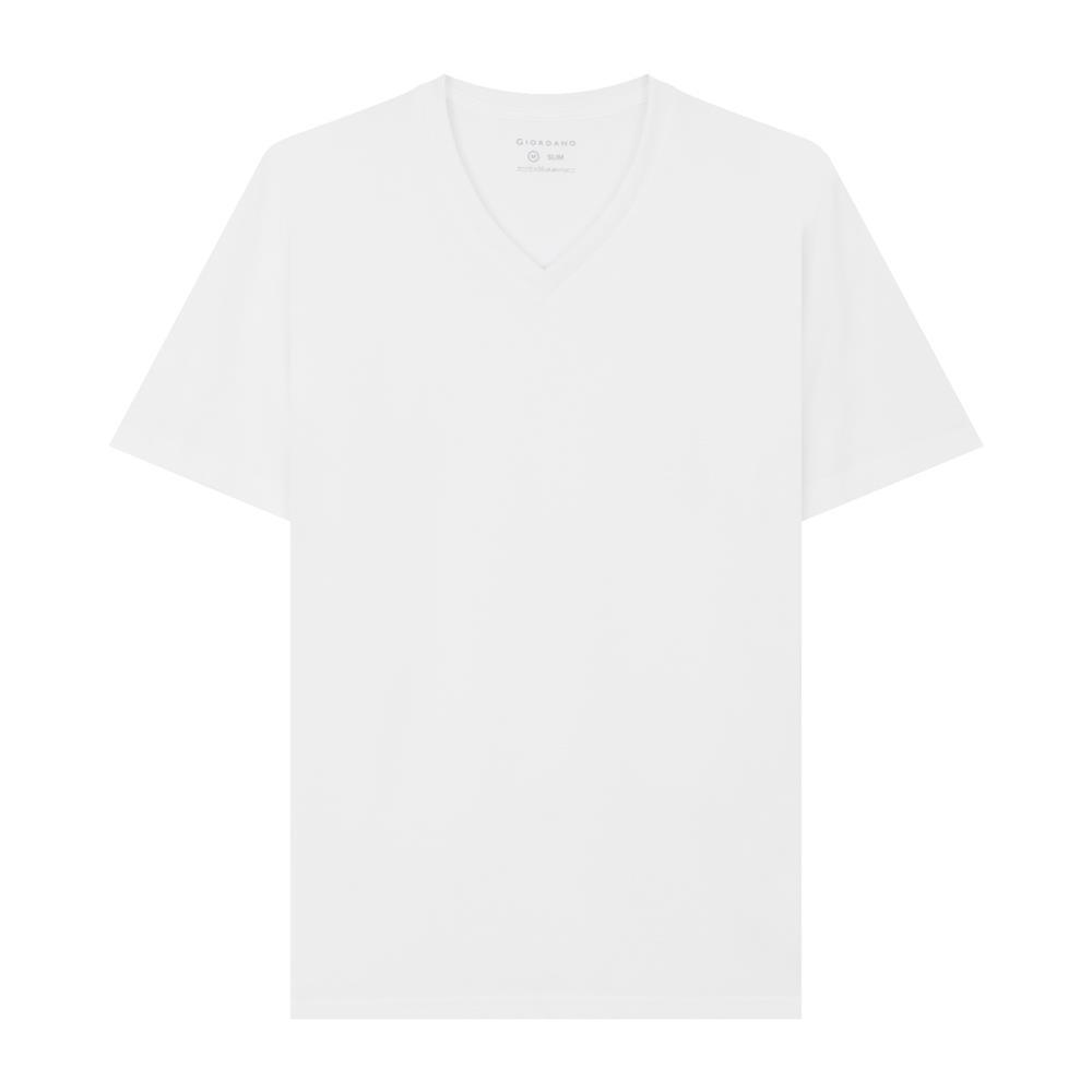 GIORDANO เสื้อยืดผู้ชาย Men's Slim V-Neck Tee 01025251