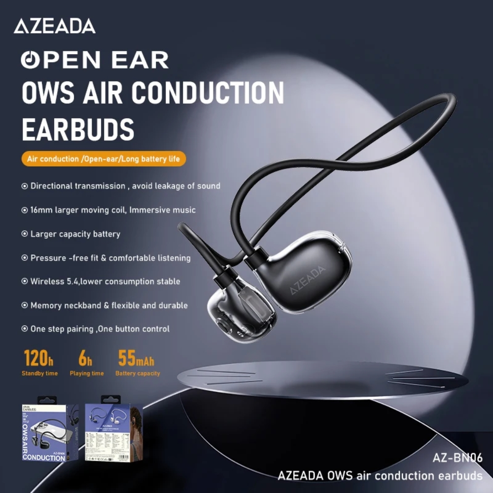 (NEW) Azeada รุ่น AZ-BN06 หูฟังเปิดหูชุดหูฟัง OWS Air Conduction หูฟังหูฟังไร้สาย