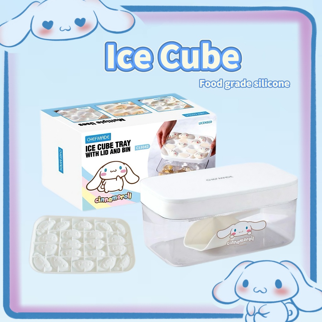 เซ็ตแม่พิมพ์น้ำแข็ง Cinnamoroll🍹Ice Cube Molds Food-Grade แม่พิมพ์ครัว Bakeware เครื่องมือ เลือกเซ็ต 2 ชิ้นหรือ 4 ชิ้น