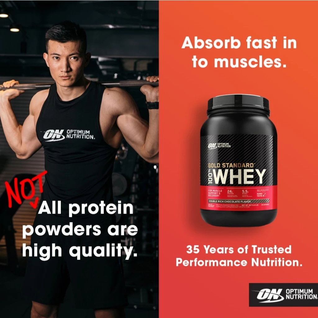 Optimum Nutrition Gold Standard Whey Protein 2 Lbs. เวย์โปรตีนไอโซเลตเป็นส่วนประกอบหลัก thumbnail 3